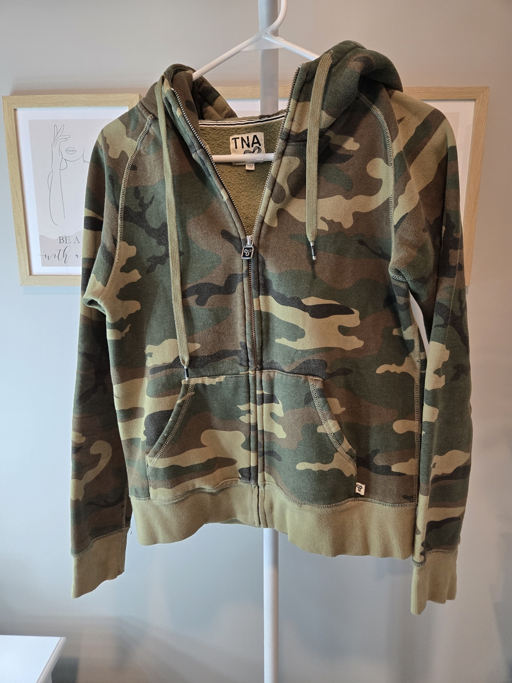 TNA Camo Zip-Up Hoodie Jacket - Green Camo